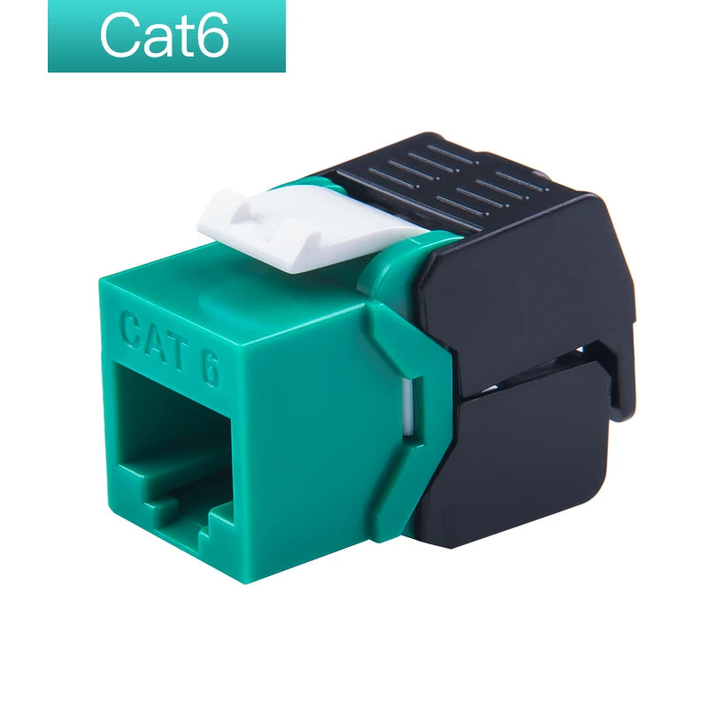 Linkwylan RJ45 Keystone Jack Cat5e Cat6 6A Multi Colors  Toolless UTP To LSA Network Modules Tool-Free Connection