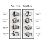 Waterproof M12 Male Female Connector Cable IP68 4 5 8 12 Pin Aviation Socket with 20CM Wire Open 12mm/16mm Panel Mount Sockets