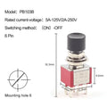 5PCS 3Pin C-NO-NC Reset Latching Toggle Switch Automatic return Push Button (ON)-OFF 5A125V/2A250V 6mm Mini Toggle Switches