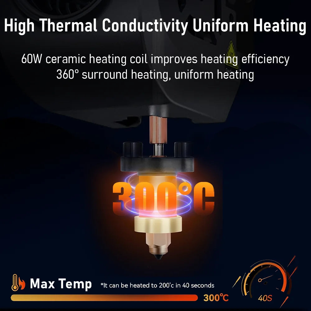 New Version K1C Ceramic Heating Tube Thermistor Temperature Sensor for K1 SE K1 MAX 3D Printer Hotend Accessories Parts