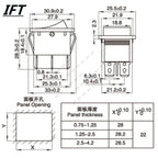 1PCS KCD4 Black Rocker Switch Power Switchs ON-OFF-ON 2/3 Position 4/6 Pins The arrow is Reset/Latch 16A 250VAC/ 20A 125VAC