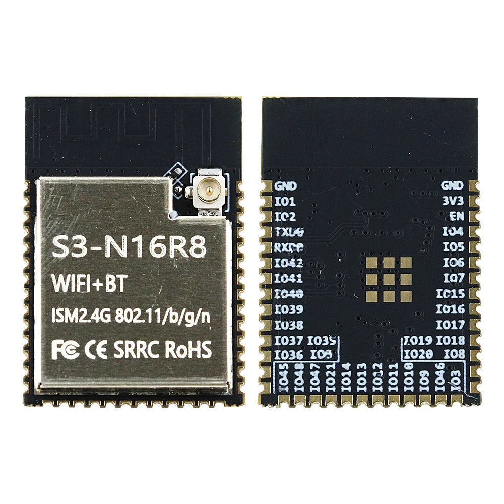 ESP32-S3 N16R8 2.4G Wifi BT Module with Dual-Core Low Power MCU Internet of Things 8MB PSRAM 16MB Flash ESP32-S3