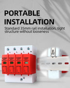 GTRIC House Lightning Surge Protector AC SPD 1P 2P 3P 4P 40KA 60KA 220V 385V AC Protective Low-voltage Arrester Device