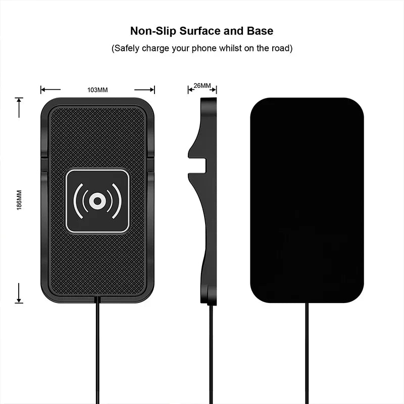 15W Fast Car Wireless Charger Anti-skid Silicone Charging Pad For Samsung HUAWEI iPhone Charging Mat for Smartphone Car Styling