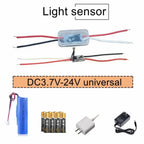 Photo Control Sensor 5-level Adjustment Light Sensor Switch DC 3.7V 5V 12V 24V Auto ON Off Photocell Street Light Switch 5A