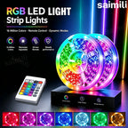 RGB LED Strip Light USB IR Remote Control Music Sync Flexible Self Adhesive Lamp DIY Ornament For Gaming Room Party Decoration