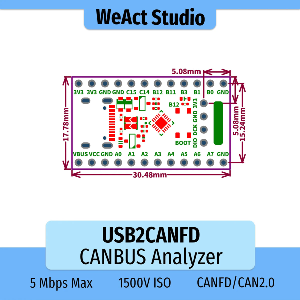 USB to CAN Module USB to CANFD CANBUS Analyzer Debugger SLCAN Cangaroo USB2CAN