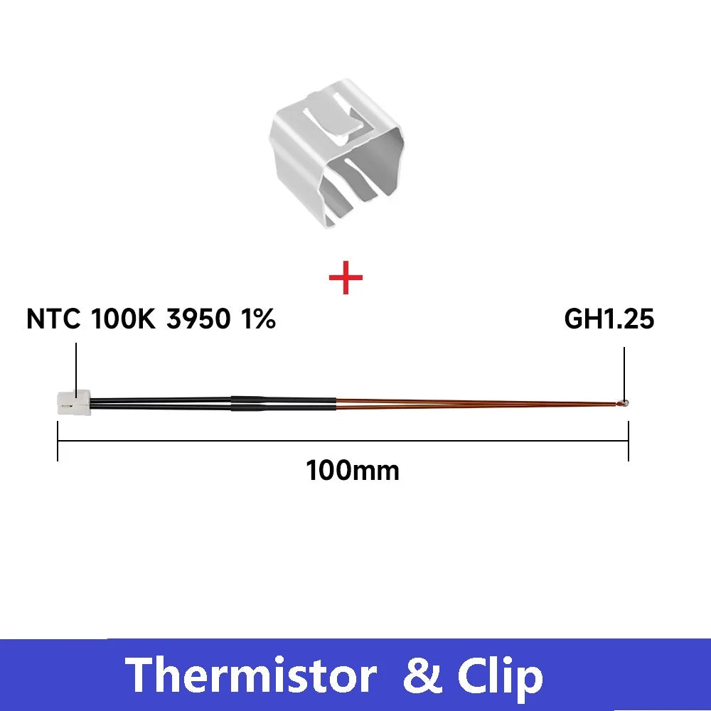 For Bambu Lab X1/X1-Carbon X1C Thermistor NTC100K Heating Sheet For Bambu Hotend Heater Cartridge 24V 3D Printer Parts