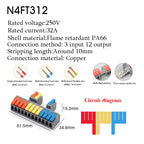 1/5PCS Wire Connector Electrical Cable Led Connectors Mini Terminals Blocks Quick Wiring Push-in Docking Butt Electrician Tools