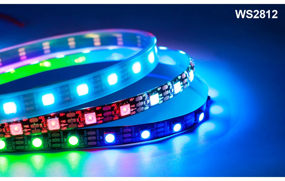 WS2812B WS2811 WS2813 WS2815 RGB LED Strip WS2812 Individually Addressable 30/60/144pixels/Leds/M Tape Light IP30/65/67 DC5V/12V