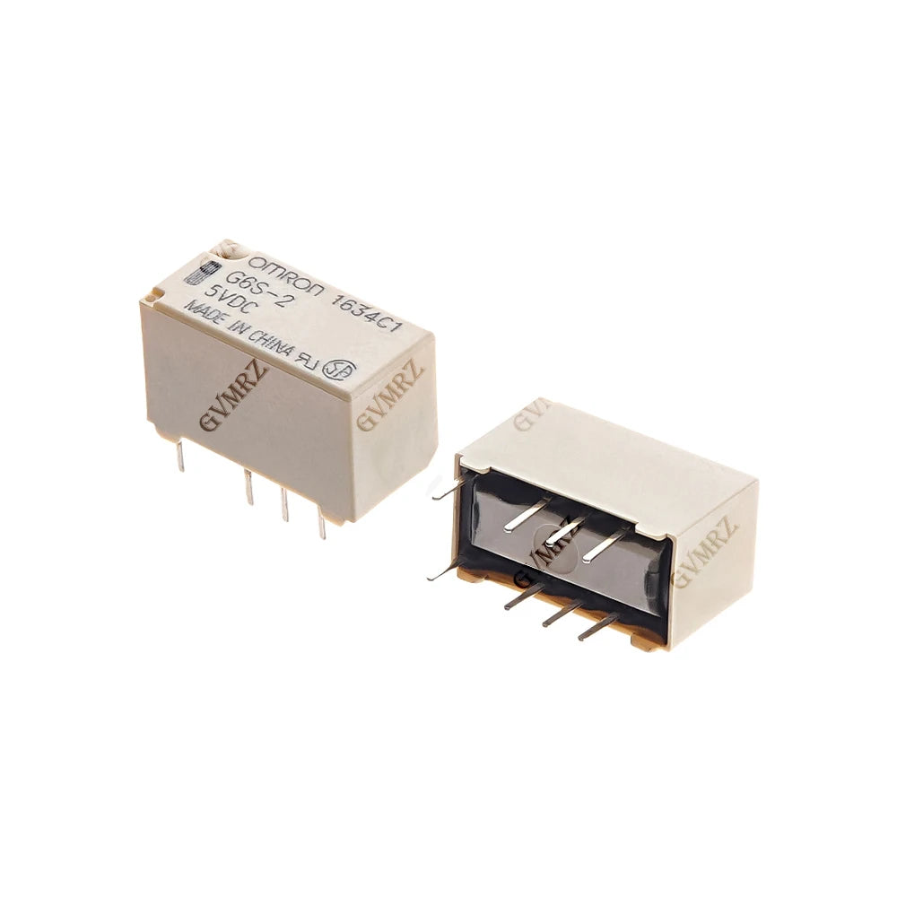 5PCS 12VDC 24VDC 5VDC 3VDC New G6S-2 5VDC Signal Relay 8Pin DC 5V 12V 24V 2A Mini Signal Switch Relays 3/5/12/24