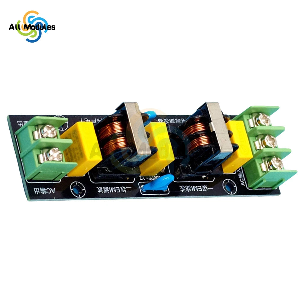 Power Supply Filtering Board Power Supply Filter EMI High Frequency Two-stage Power Low-pass Filter Board 2A-18A