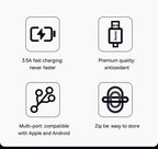 Baseus 3 in 1 USB Cable Type C Cable For Samsung Xiaomi Mi 9 Huawei Cable For iPhone 13 12 11 Phone Charger Micro USB Data Cable