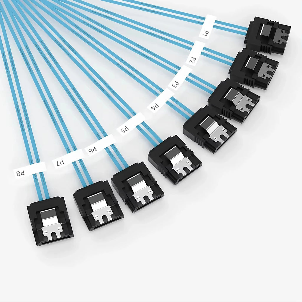 Sata To Sata Cable 4/6/8 Ports/Set SATA 3.0 Date Cable 7 Pin to 7 Pin Sas Cord 12Gbps HDD Cable For Server NAS PC