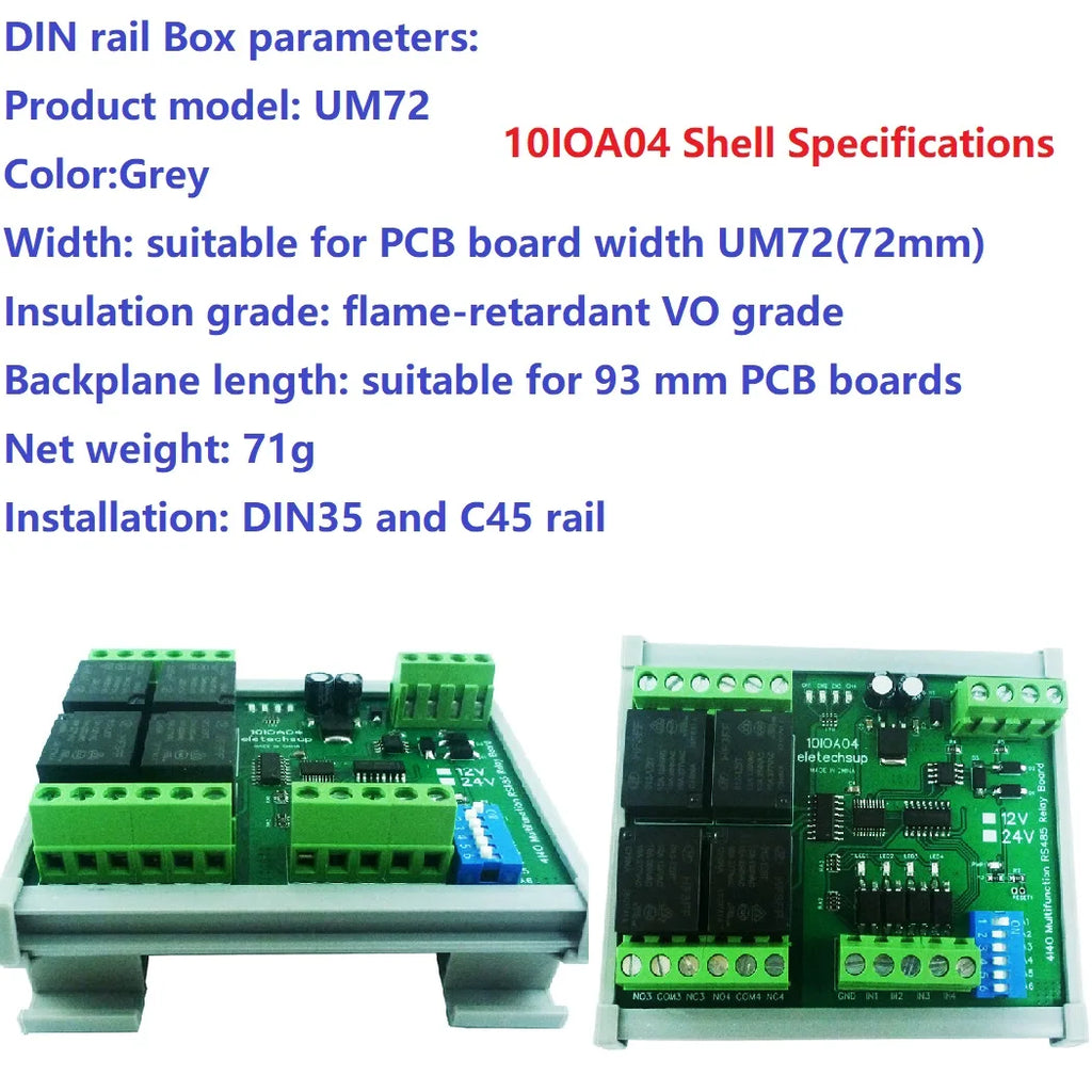 DC12V 1-12Ch Digital Switch DiDo Multifunction RS485 PLC IO Expanding Board Standard Modbus RTU Relay Module