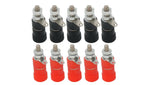 5Pcs 4mm Banana Socket Professional Binding Post Nut Banana Plug Jack Connector Nickel Plated