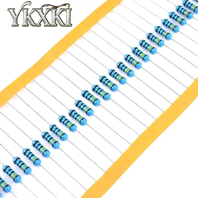 100PCS/Lot Metal Film Resistor 1/4W 1% 10R 100R 220R 1K 1.5K 2.2K 4.7K 10K 22K 47K 100K 1K5 2K2 4K7 1M 1R~10M Ohm Resistance