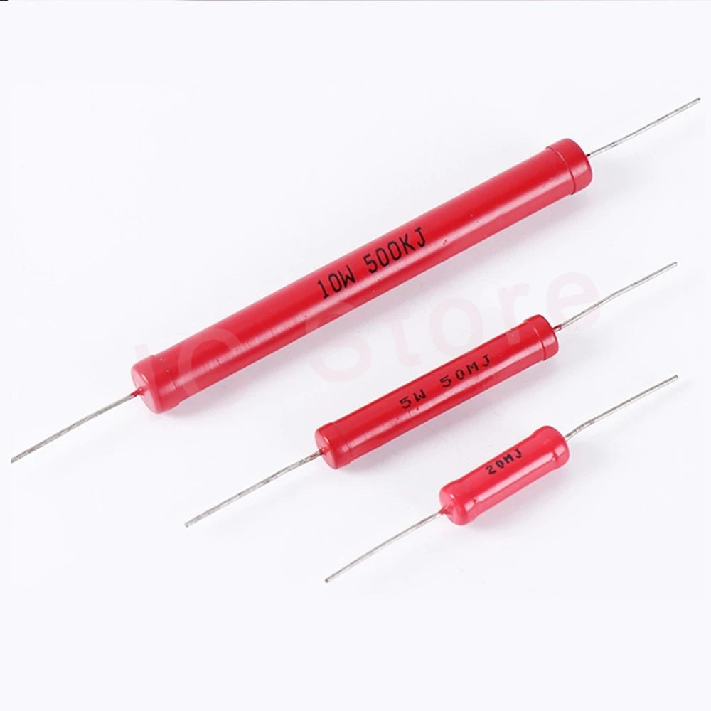 1PCS RI80 1W 2W 5W 10W High-Voltage Resistor 1K 2K 5K 10K 30K 50K 100K 150K 200K 300K 500K 1M 2M 3M 5M10M 20M 50M Non-Inductive