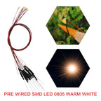 20pcs Pre-wired 20cm Long 30awg Wire SMD LED 0402 0603 0805 Lights Soldered Resistor for 12V White Red Blue Yellow Green