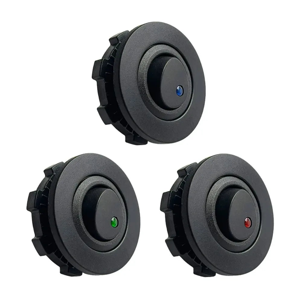 ON/OFF Round Rocker Toggle LED Switch 3 Pin 12V 20A Car Dashboard Dash Boat Truck Push Button Switchs