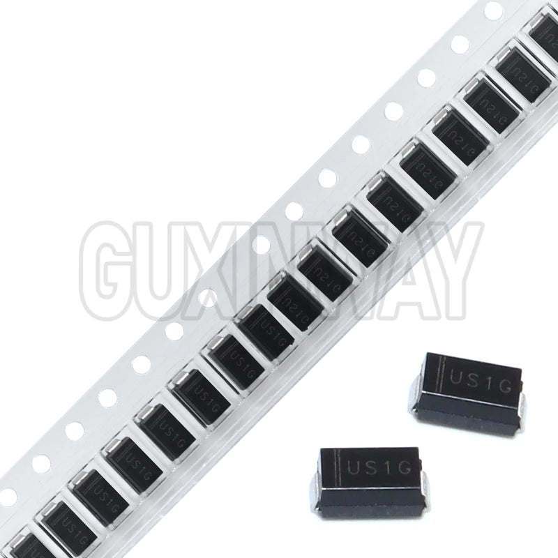 100PCS RS1D RS1G RS1J RS1M SMA DO-214AC 1A 200V 400V 600V 1000V FR104 FR107 SMD Fast Recovery Rectifiers Diode