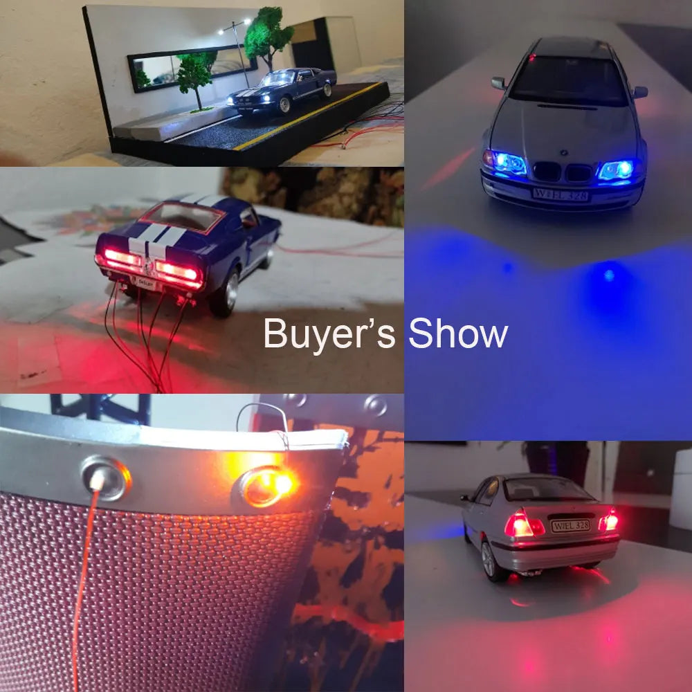 10pcs 0805 SMD Led Lamp Plus 1pc Free 3V CR2032 Button Cell Battery Box Without Battery Model Train DIY Model Making/Diorama