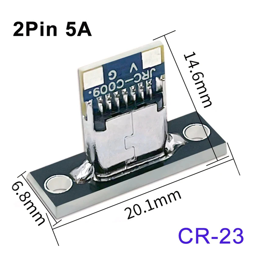 1-10pcs USB 3.1 Type C Socket With Screw Fixing Plate Type-C USB Jack 3.1 Type-C 2Pin 4Pin 5Pin 6Pin Female Connector Jack