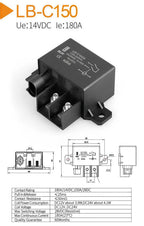 LANBOO New Product 12/24V 180A Automotive Starter, Relay, Heavy-duty High-power Automotive Relay