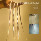 5mm 8mm PCB Led Strip Light 1 LED Cut 12V 24V 5m 2835 SMD 120LEDs/m High Brightness Flexible Tape LED Lighting Ribbon for Home