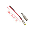 5.5 x 2.1mm 5.5 x 2.5mm DC Power Male Plug DC-099 DC Socket Threaded Panel Mount Female Connector Adapter With 20AWG Cable Wires