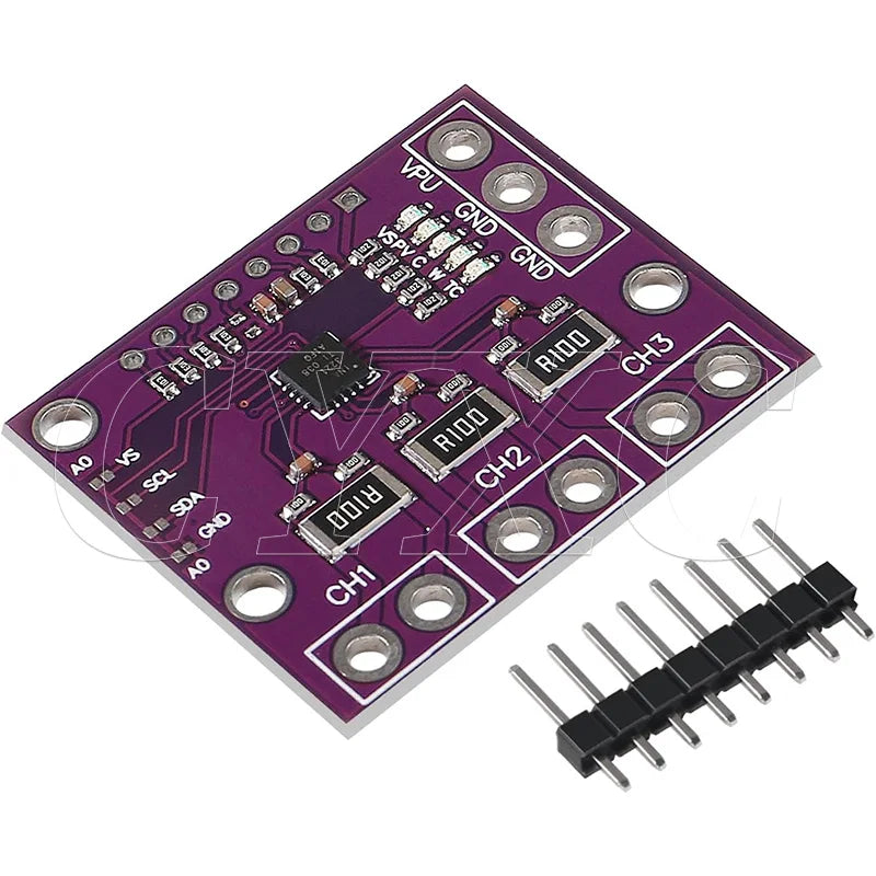 INA3221 Triple-Channel Shunt Current Voltage Monitor Sensor Low/High Side I2C Output Power Monitoring Control Module for INA219