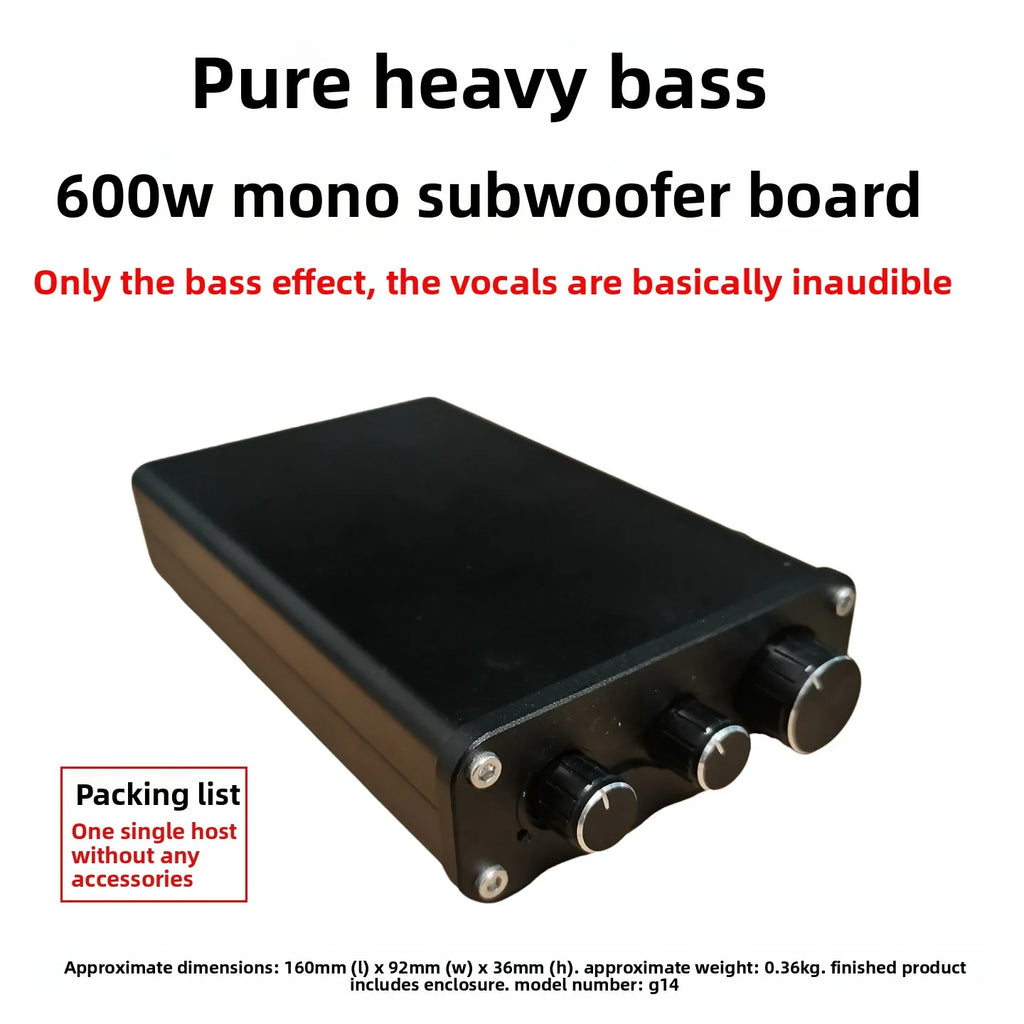 Tpa3255 600w high-power professional-grade subwoofer digital amplifier board - ready-to-use, adjustable low-frequency response