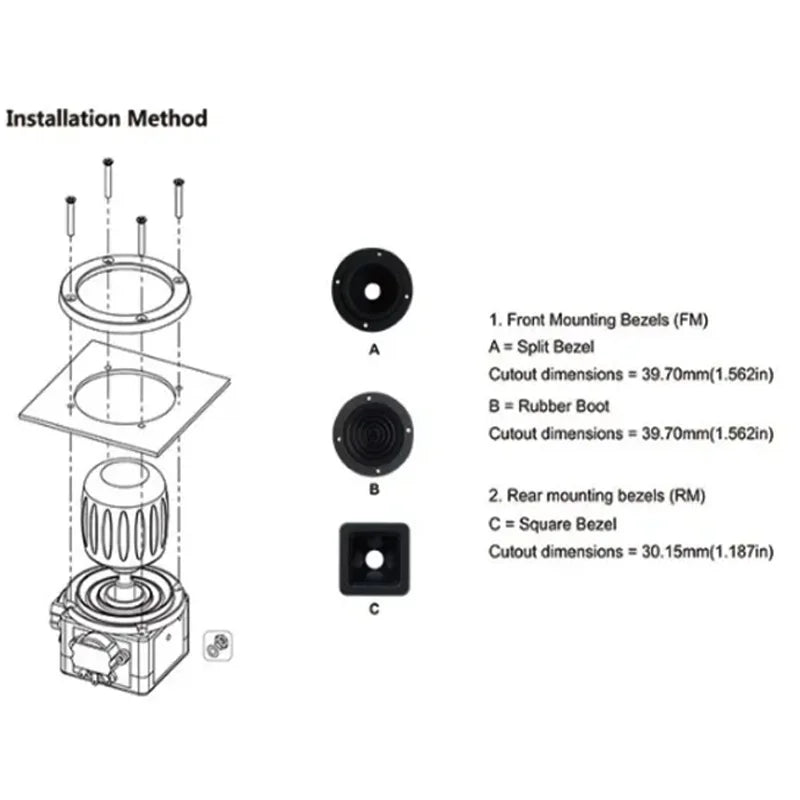 1pcs 360 Degree 2-axis Sealing 10K Joystick Potentiometer Won't Self Reset for Lighting Console Without Switch
