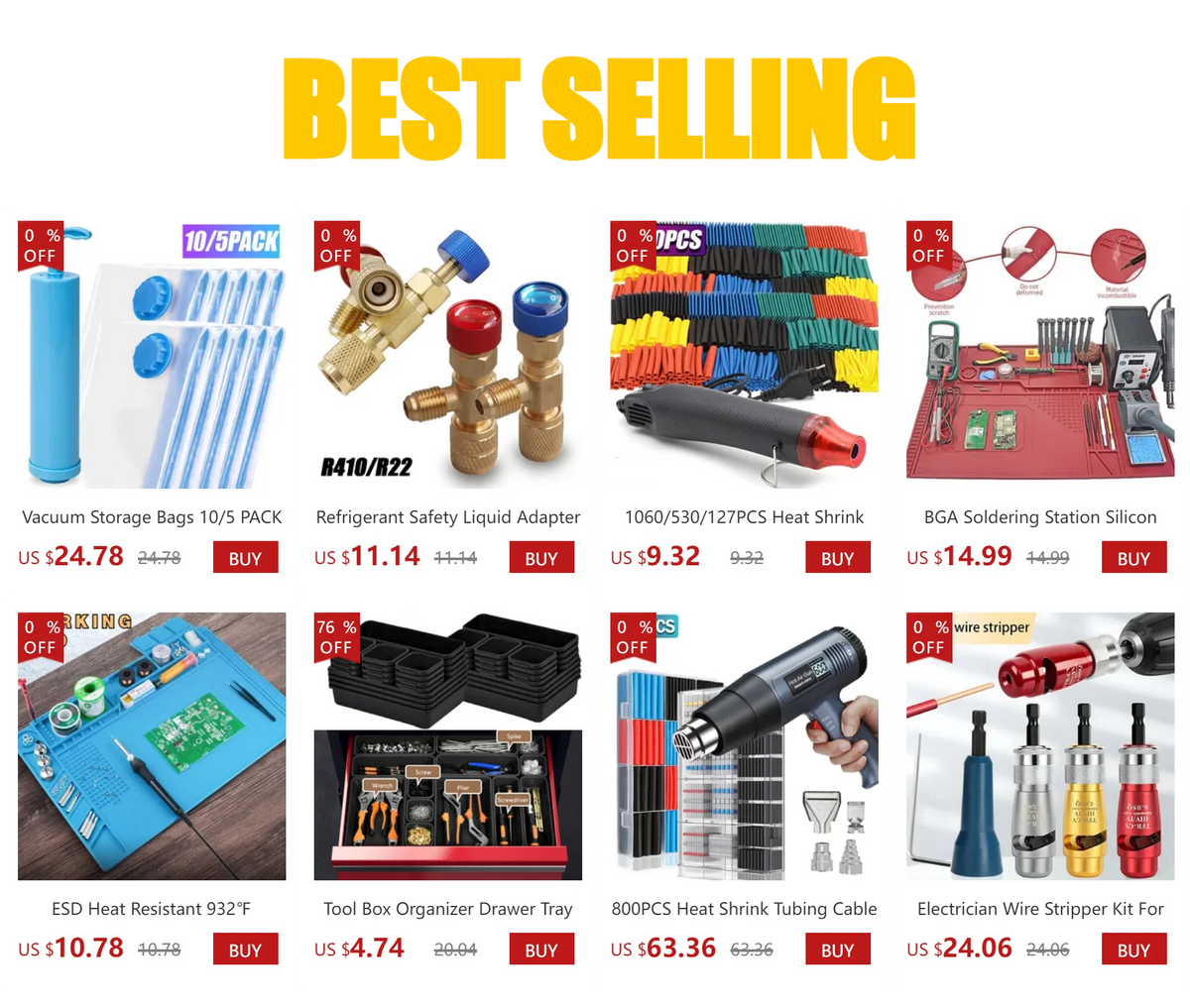 328/127pcs Heat Shrink Tube 2:1 Shrinkable Wire Shrinking Wrap Tubing Wire Connect Cover Protection with 300W Hot Air Gun