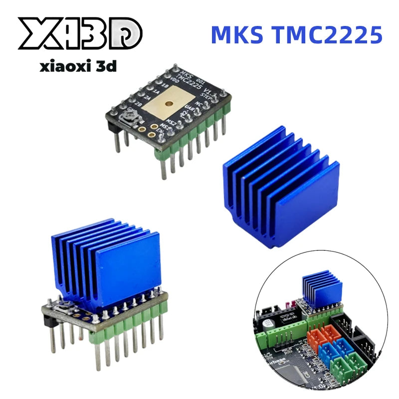 MKS TMC2225 2225 Stepper Motor Driver Replace TMC2208 TMC2209 StepStick 3D Printer Part Ultra Silent for SGen_L Gen_L Robin Nano