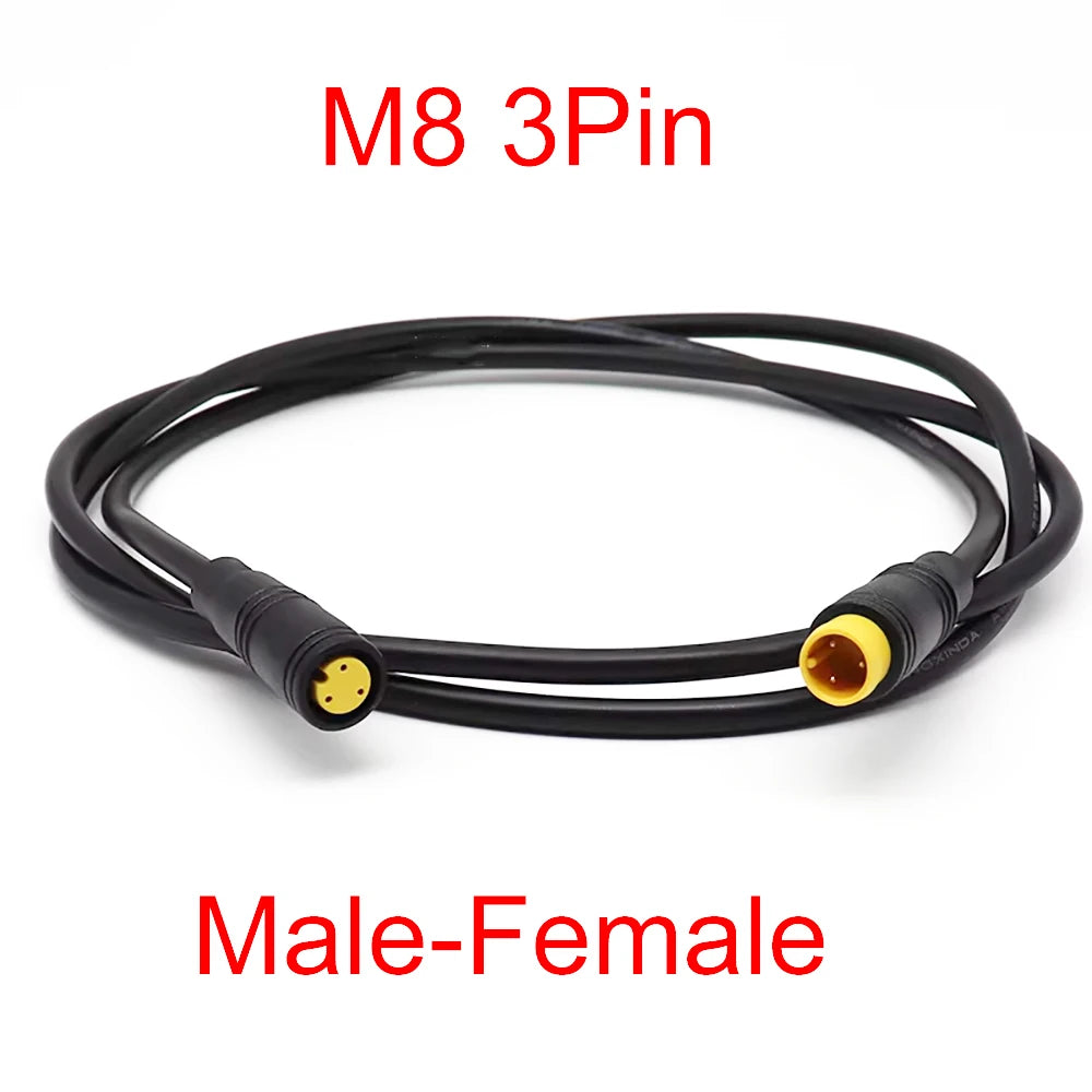 1m M6 M8 2 3 4 5 6 Pin Core Male To Female Julet Electric Butt Cable Plug Connector Scooter Brake Waterproof Signal Sensor Cord
