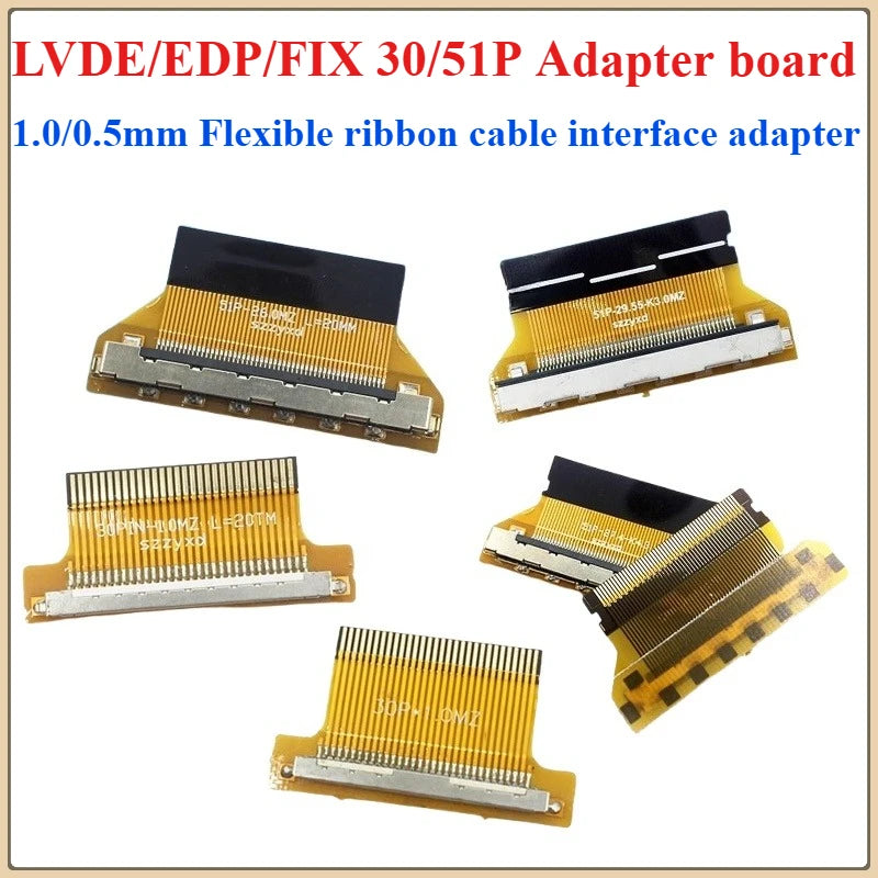 1Pcs/lot LVDS Screen Line EDP Adapter Board FIX 30P to FPC 30P/51P 1.0mm/0.5MM Flexible Cable Interface Adapter