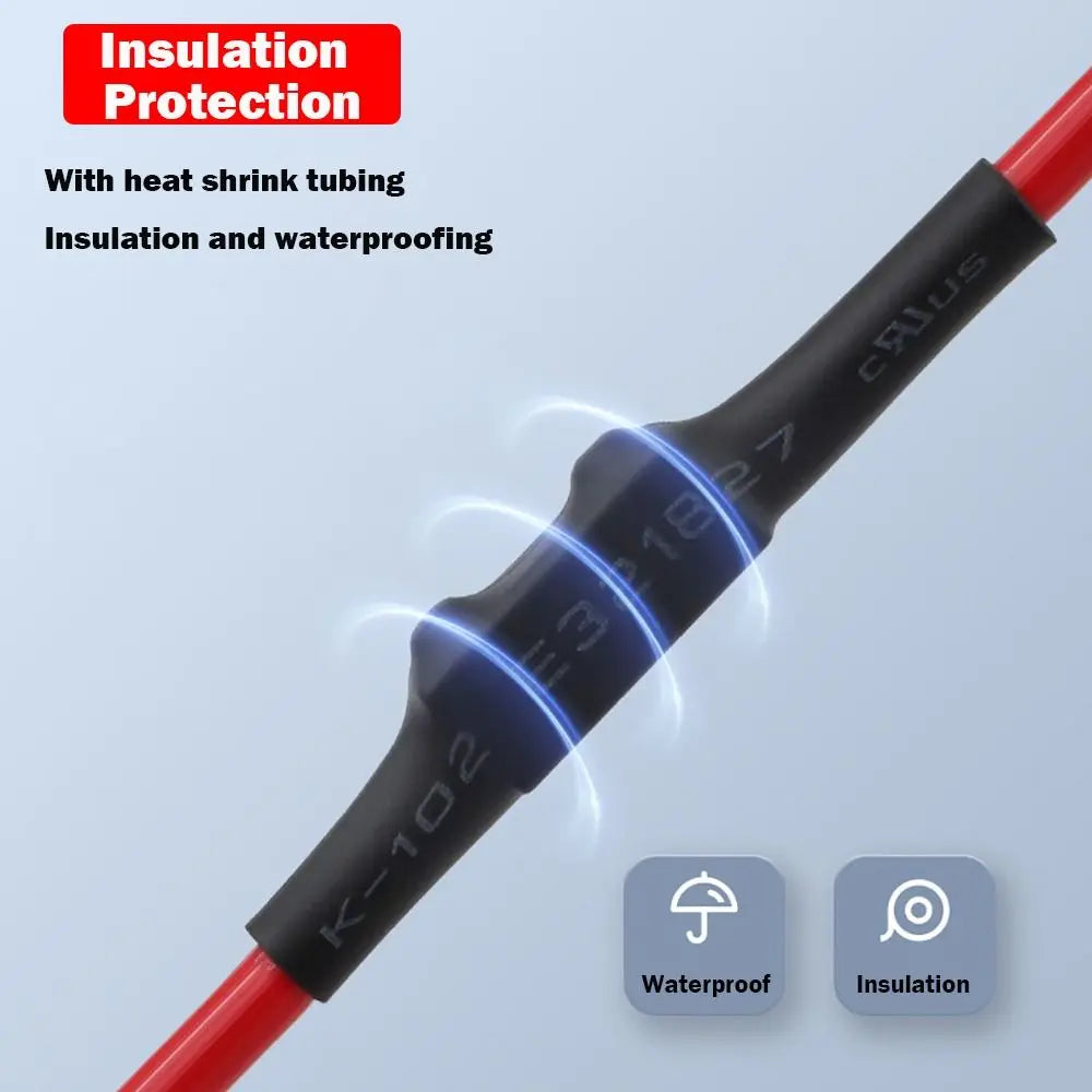 With Heat Shrink Tubing Brass Terminal Block Pressure Free High Current High Power Splitter Waterproof Wire Connector Electrical