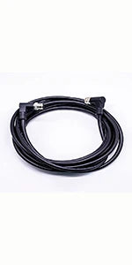 M12 5-Pin Male A-Code Straight Connector Cable, 5M Length, 22 AWG, Molded Ethernet Extension Cord