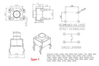 1000PCS 6X6X4.1/4.3/4.5/5/5.5/6/6.5/7/7.5/8/8.5/9/9.5/10/10.5/11/11.5/12/12.5/13mm DIP SMT 4Pin 2Pin Tactile Push Button Switch