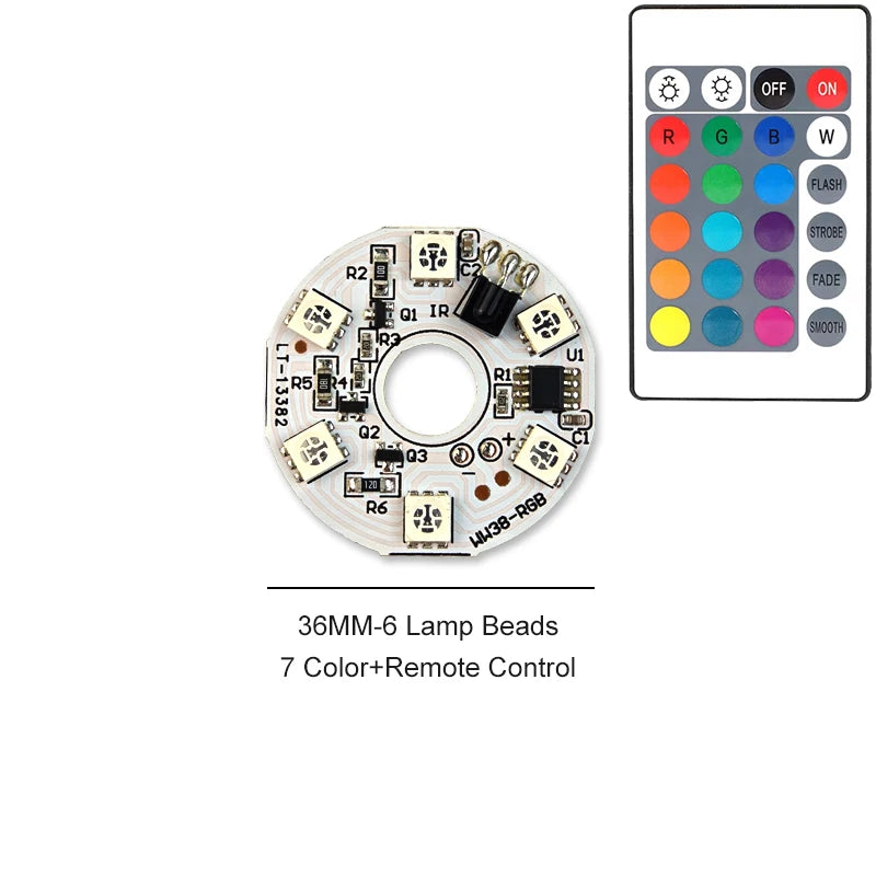 3/5/10PCS Round LED Light Board DC 5V 3W Low Voltage 5730 2835 SMD LEDs 3000K Warm or White 6000K Dimmable Bulb Lamp Panel