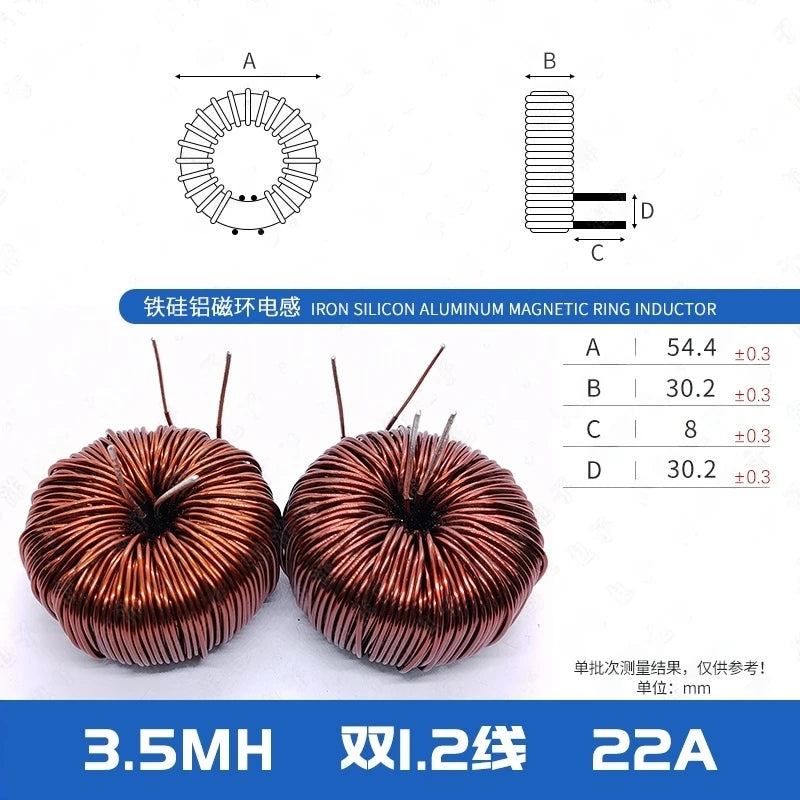 1pcs 47mm Iron Silicon Aluminum 1/1.5/2/3/4 Mh 184125 Charging Pile Pfc Lc Filter Inductor Dc-dc