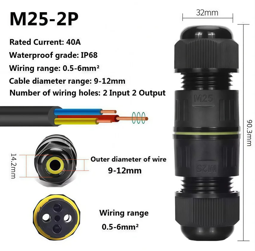 Heavy Duty Quick Connect Terminal Block T-type, IP68 Waterproof 2/3/4/5Pin for Secure & Fast Damp-Proof Wiring Connector