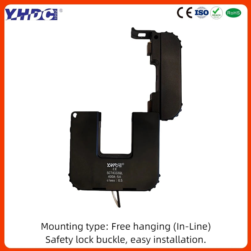 QL Series SCT4333QL Input 100A 200A 300A 400A 500A 600A Output 1A/5A Accuracy 1% Split Core Current Transformer
