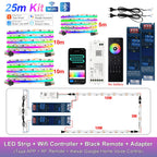 RGB-IC COB LED Strip with Tuya Wifi Controller 2.4G Remote Alexa Google Home Rainbow Color Addressable LED Tape 10m 20m 25m Kit