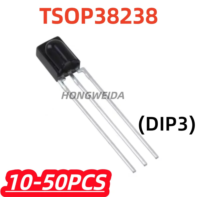10-50Pcs/lot 100% New TSOP38238 Center Frequency 38KHz Infrared Remote Control Receiver