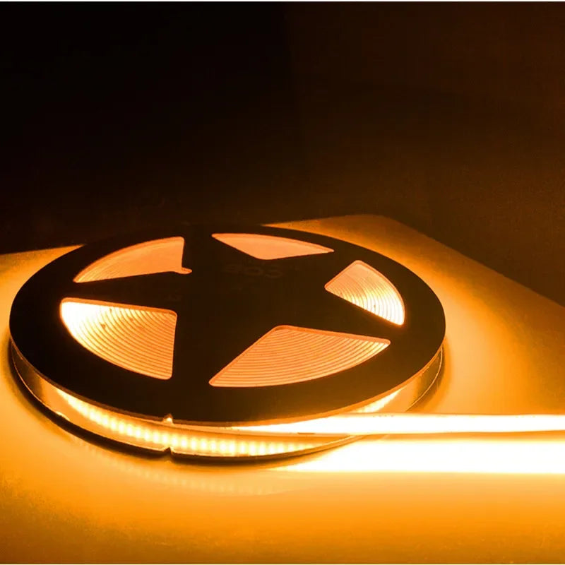 COB LED Strip Lights 320 LEDs/m High Density Flexible Dimmable FCOB Led Tape Colorful Rope Lighting DC12V 24V Red Green Blue
