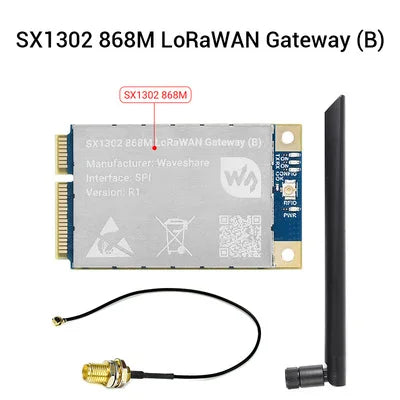 Raspberry Pi LoRaWAN Module SX1302 SX1303 Mini PCIe 868M 915M Lora Gateway Hat Expansion Board