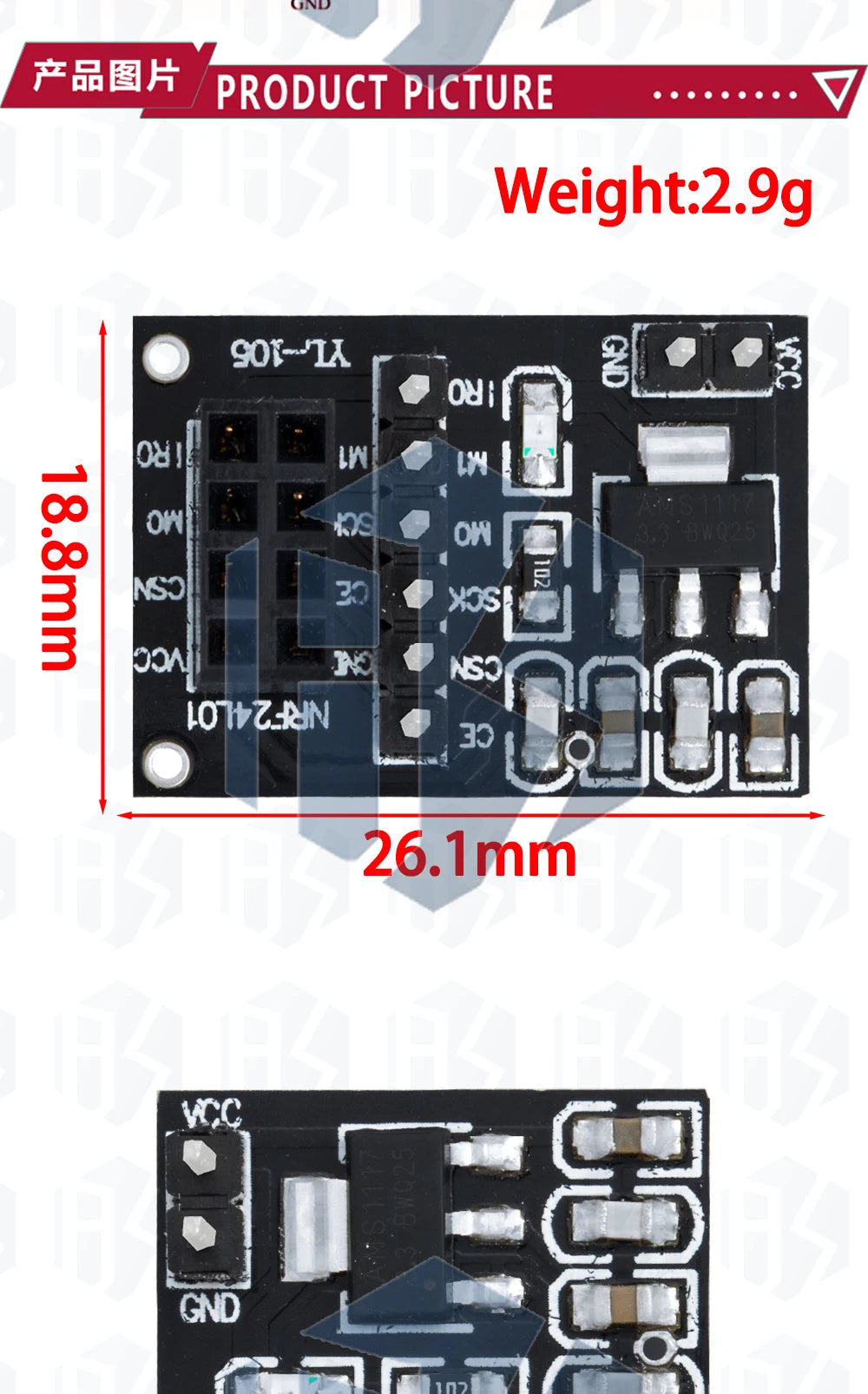 1PC 2.4G NRF24L01+ Upgraded Wireless Module: DIY for Arduino-Compatible Communication Kit (2Mbit/s Data Transmission)