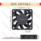 Gdstime 60MM 6015 12V 24V Axial Fan 5V USB PC Case Fan Ball DC Brushless Fan 2PIN 60x60x15MM 3D Printer Cooling Fan CPU Cooler
